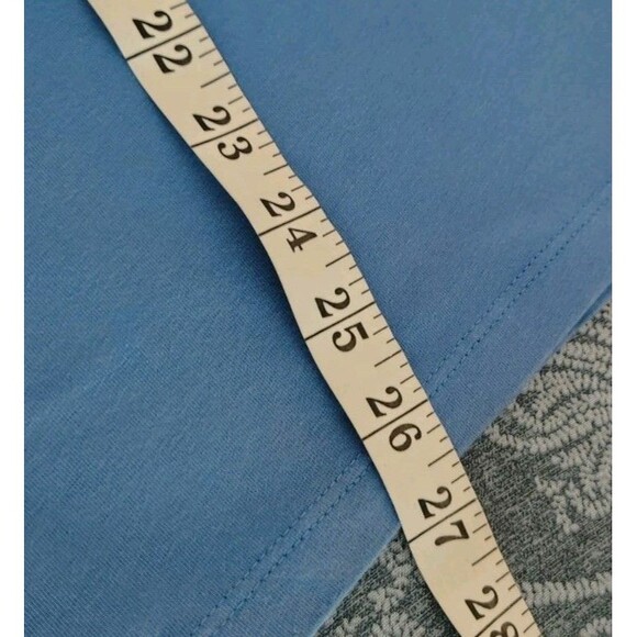 Chico's The Ultimate Tee Size 4 Blue Pima Cotton Short Sleeve - Picture 6 of 8